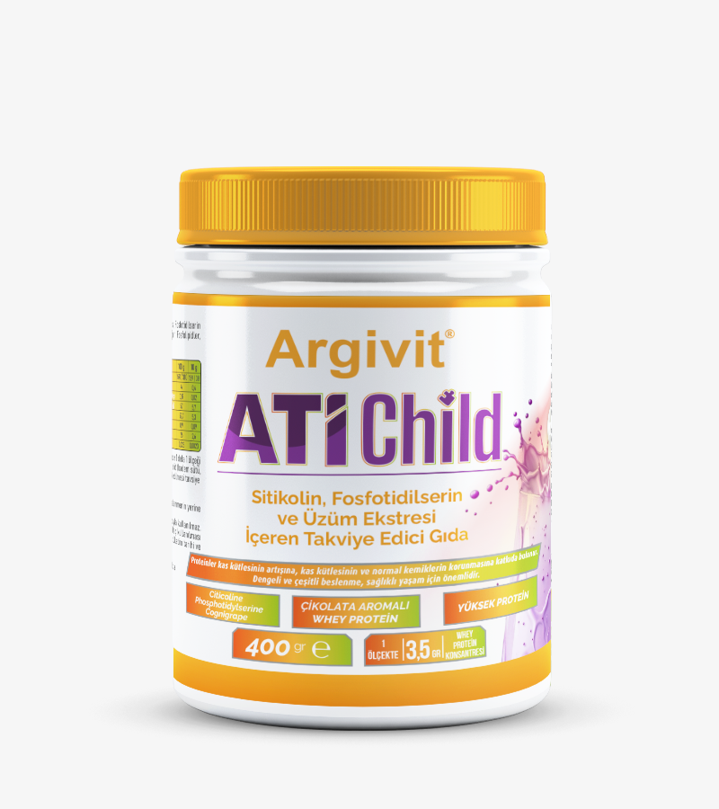 Argivit Ati Child - Sitikolin, Fosfatidilserin ve Üzüm Ekstresi İçeren Takviye Edici Gıda