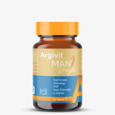 Argivit Мэн Брайт - Safr’inside, Xtenergy, P5P, карликовая пальма, L-аргинин содержащие таблетки в форме пищевой добавки<br>