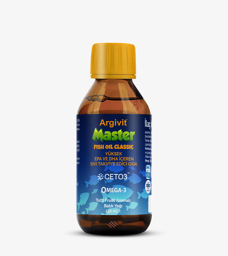 Argivit Master Fish Oil Classic - Yüksek EPA ve DHA İçeren Sıvı Form Takviye Edici Gıda