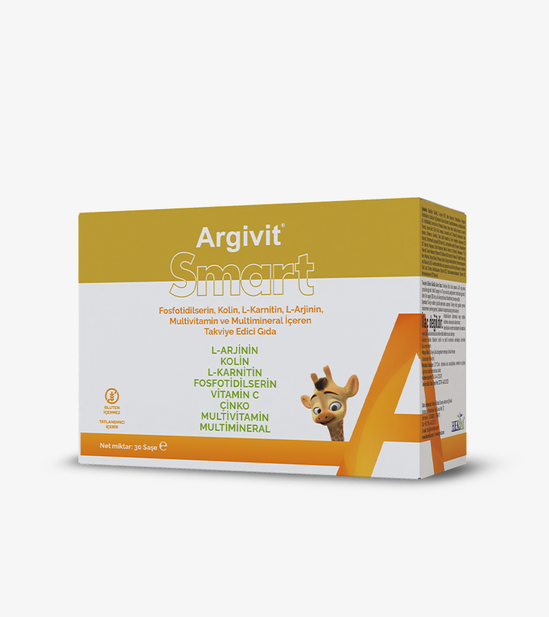 Argivit Smart Sachet - A Food Supplement Containing Phosphatidylserine, Choline, L-Carnitine, L-Arginine, Multivitamins, and Multiminerals