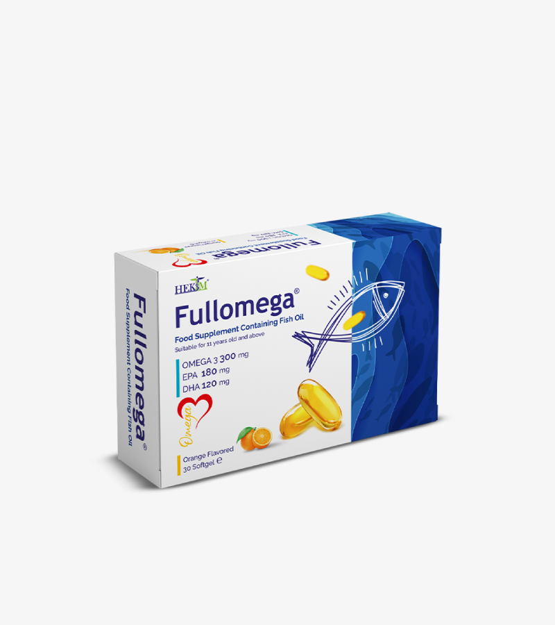 Fullomega Softgel Balık Yağı - Omega-3, EPA & DHA İçeren Jel Form Takviye Edici Gıda