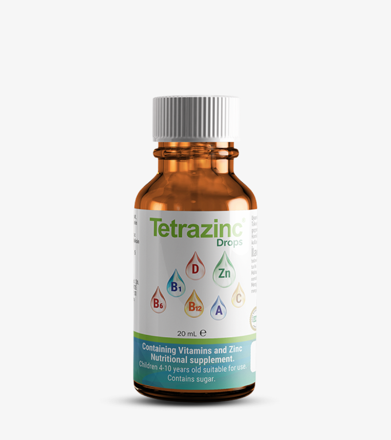 Tetrazinc Drops - Dietary Supplement in Drop Form Containing Vitamins and Zinc